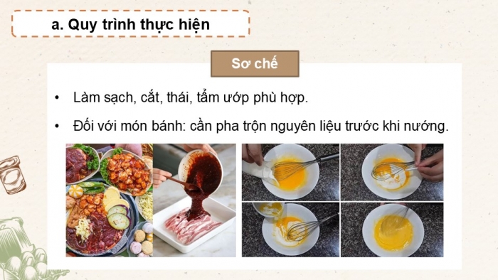 Giáo án điện tử Công nghệ 9 Chế biến thực phẩm Cánh diều Bài 7: Chế biến thực phẩm có sử dụng nhiệt (P2)