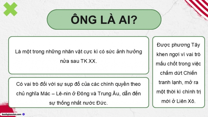 Giáo án điện tử Lịch sử 9 chân trời Bài 9: Chiến tranh lạnh (1947 - 1989)