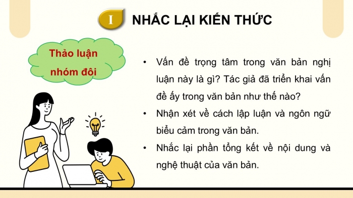 Giáo án PPT dạy thêm Ngữ văn 12 Cánh diều bài 5: Văn học và tác dụng chiều sâu trong việc xây dựng nhân cách văn hóa con người (Hoàng Ngọc Hiến)