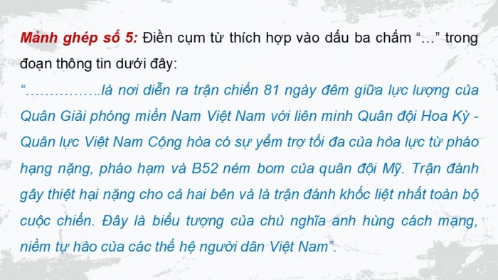 Giáo án điện tử Lịch sử 12 chân trời Bài 8: Cuộc kháng chiến chống Mỹ, cứu nước (1954 – 1975)