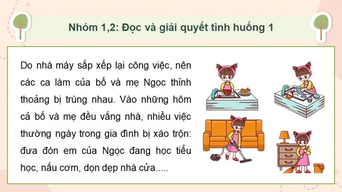 Giáo án điện tử Hoạt động trải nghiệm 12 cánh diều Chủ đề 4: Tổ chức cuộc sống gia đình (P3)