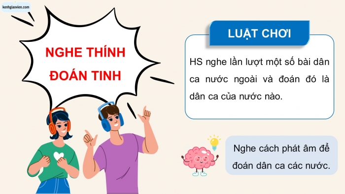 Giáo án điện tử Âm nhạc 5 chân trời Tiết 1: Khám phá âm nhạc dân gian của các dân tộc trên thế giới. Hát A-ri-ang khúc hát quê hương