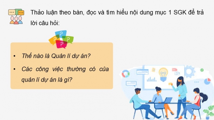 Giáo án điện tử chuyên đề Tin học ứng dụng 12 cánh diều Bài 1: Tạo lập dự án