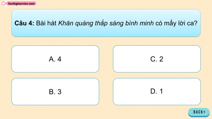 Giáo án điện tử Âm nhạc 5 cánh diều Tiết 10: Ôn tập bài hát Khăn quàng thắp sáng bình minh, Nghe nhạc Những bông hoa, những bài ca