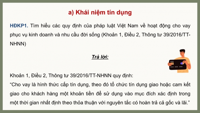 Giáo án điện tử chuyên đề Toán 12 chân trời Bài 2: Tín dụng. Vay nợ