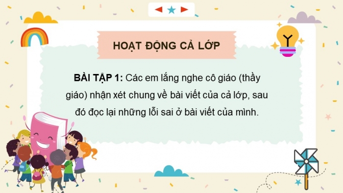 Giáo án điện tử Tiếng Việt 5 cánh diều Bài 7: Trả bài viết đoạn văn thể hiện tình cảm, cảm xúc