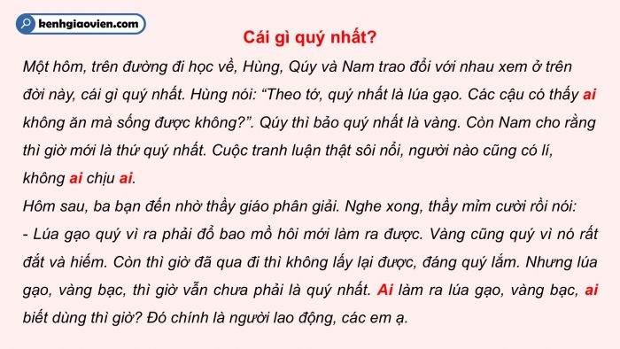 Giáo án điện tử Tiếng Việt 5 cánh diều Bài 8: Luyện tập về đại từ (Tiếp theo)