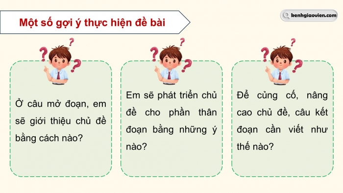 Giáo án điện tử Tiếng Việt 5 cánh diều Bài 9: Viết đoạn văn thể hiện tình cảm, cảm xúc (Ôn tập)