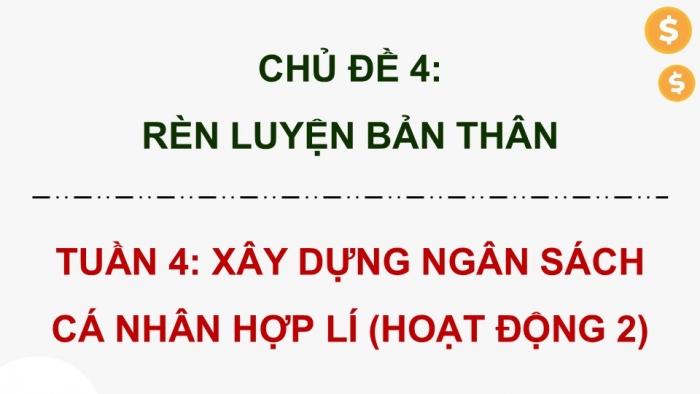 Giáo án điện tử Hoạt động trải nghiệm 9 kết nối Chủ đề 4 Tuần 4