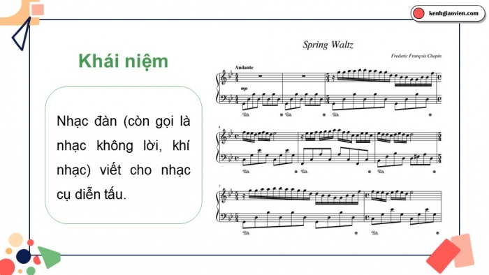 Giáo án điện tử Âm nhạc 9 kết nối Tiết 11: Thường thức âm nhạc Một số thể loại nhạc đàn, Ôn bài hát Tháng năm học trò