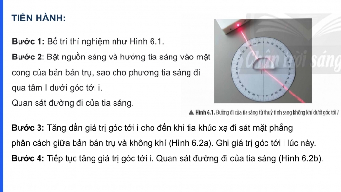 Giáo án điện tử KHTN 9 chân trời - Phân môn Vật lí Bài 6: Phản xạ toàn phần