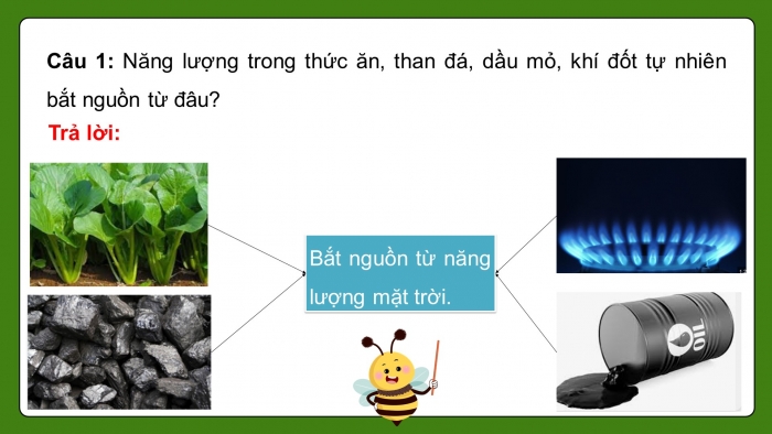 Giáo án điện tử Khoa học 5 kết nối Bài 11: Sử dụng năng lượng mặt trời, năng lượng gió, năng lượng nước chảy