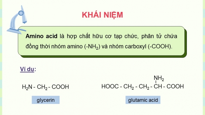 Giáo án điện tử Hoá học 12 kết nối Bài 9: Amino acid và peptide