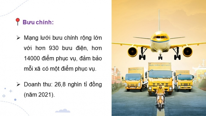 Giáo án điện tử Địa lí 9 chân trời Bài 8: Dịch vụ (P2)