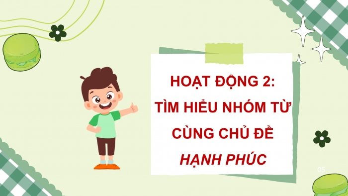 Giáo án điện tử Tiếng Việt 5 chân trời Bài 8: Mở rộng vốn từ Hạnh phúc