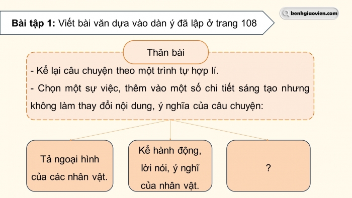 Giáo án điện tử Tiếng Việt 5 chân trời Bài 8: Viết bài văn kể chuyện sáng tạo (Bài viết số 2)