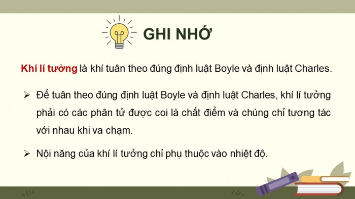 Giáo án điện tử Vật lí 12 chân trời Bài 7: Phương trình trạng thái của khí lí tưởng