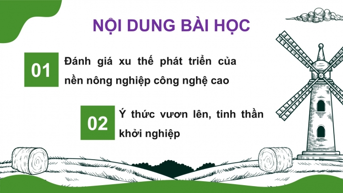 Giáo án điện tử Công nghệ 9 Nông nghiệp 4.0 Chân trời Chủ đề 5: Xu thế phát triển của nền nông nghiệp công nghệ cao