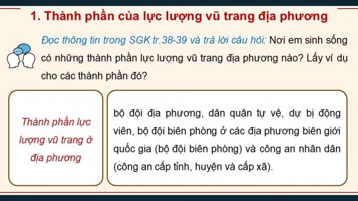 Giáo án điện tử Quốc phòng an ninh 12 kết nối Bài 5: Truyền thống và nghệ thuật đánh giặc giữ nước của địa phương