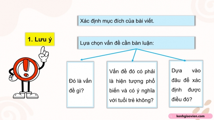 Giáo án PPT dạy thêm Ngữ văn 12 Cánh diều bài 4: Viết bài nghị luận về một vấn đề có liên quan đến tuổi trẻ