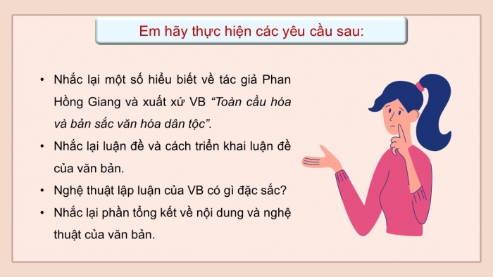 Giáo án PPT dạy thêm Ngữ văn 12 Cánh diều bài 5: Toàn cầu hóa và bản sắc văn hóa dân tộc (Phan Hồng Giang)