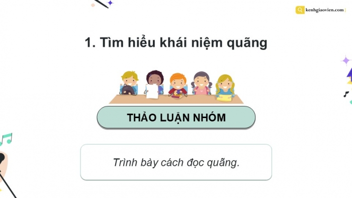 Giáo án điện tử Âm nhạc 9 chân trời Bài 7: Lí thuyết âm nhạc Sơ lược về quãng, Đọc nhạc Bài đọc nhạc số 3