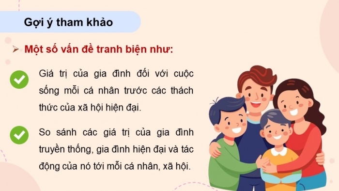 Giáo án điện tử Hoạt động trải nghiệm 12 cánh diều Chủ đề 4: Tổ chức cuộc sống gia đình (P2)