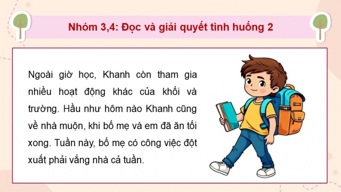 Giáo án điện tử Hoạt động trải nghiệm 12 cánh diều Chủ đề 4: Tổ chức cuộc sống gia đình (P3)