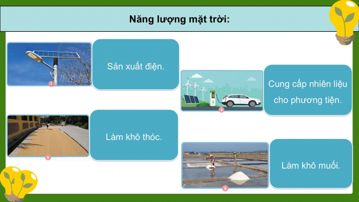 Giáo án điện tử Khoa học 5 chân trời Bài 11: Năng lượng mặt trời, gió và nước chảy