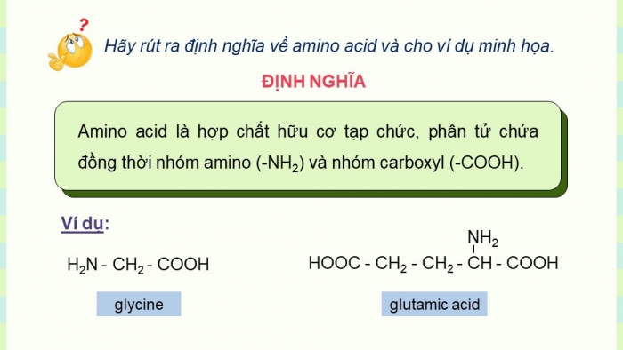 Giáo án điện tử Hóa học 12 cánh diều Bài 6: Amino acid