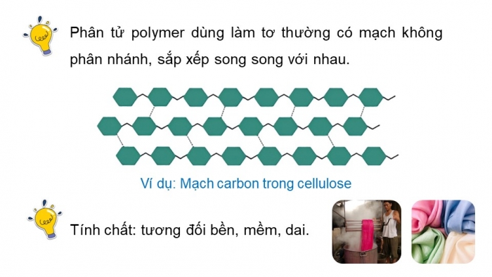 Giáo án điện tử Hoá học 12 chân trời Bài 11: Tơ – Cao su – Keo dán tổng hợp