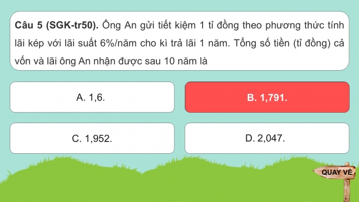 Giáo án điện tử chuyên đề Toán 12 chân trời Bài tập cuối CĐ 2