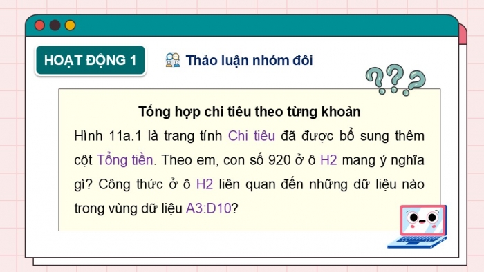 Giáo án điện tử Tin học 9 kết nối Bài 11a: Sử dụng hàm SUMIF