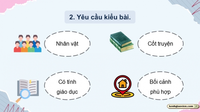 Giáo án điện tử Ngữ văn 9 chân trời Bài 4: Viết một truyện kể sáng tạo dựa trên một truyện đã đọc