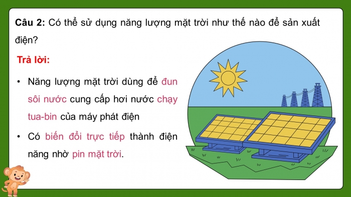 Giáo án điện tử Khoa học 5 kết nối Bài 11: Sử dụng năng lượng mặt trời, năng lượng gió, năng lượng nước chảy