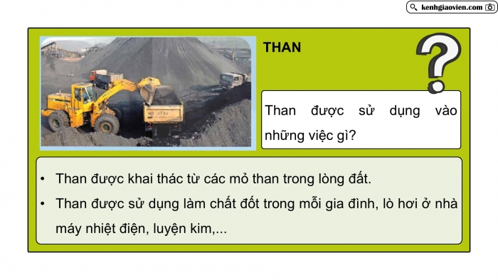 Giáo án điện tử Khoa học 5 kết nối Bài 10: Năng lượng chất đốt