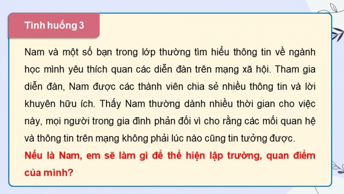 Giáo án điện tử Hoạt động trải nghiệm 12 cánh diều Chủ đề 3: Làm chủ bản thân và sống có trách nhiệm (P2)