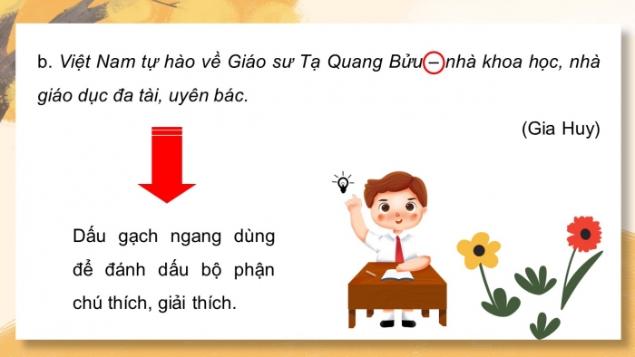 Giáo án điện tử Tiếng Việt 5 kết nối Bài 23: Luyện tập về dấu gạch ngang