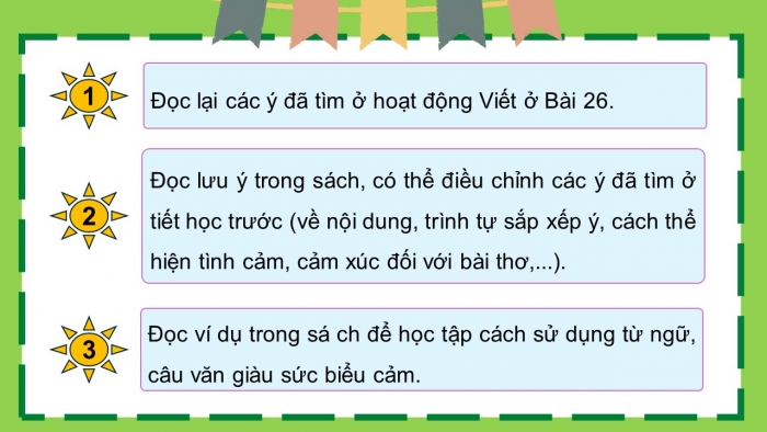 Giáo án điện tử Tiếng Việt 5 kết nối Bài 27: Viết đoạn văn thể hiện tình cảm, cảm xúc về một bài thơ