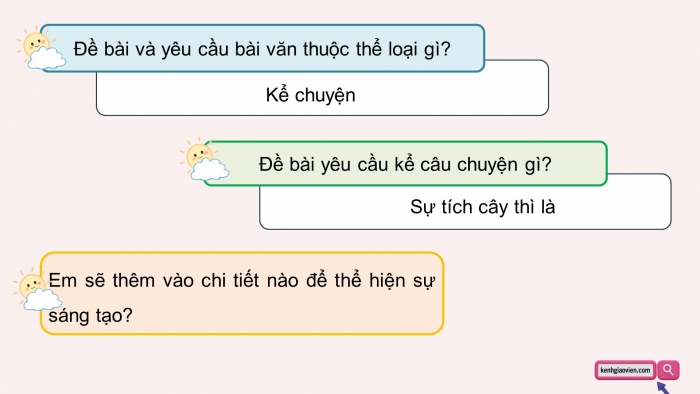 Giáo án điện tử Tiếng Việt 5 chân trời Bài 5: Viết bài văn kể chuyện sáng tạo (Bài viết số 1)