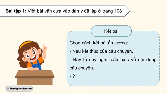 Giáo án điện tử Tiếng Việt 5 chân trời Bài 8: Viết bài văn kể chuyện sáng tạo (Bài viết số 2)