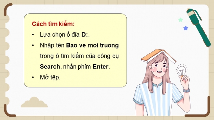 Giáo án điện tử Tin học 5 cánh diều Chủ đề C2 Bài 2: Tìm kiếm tệp và thư mục