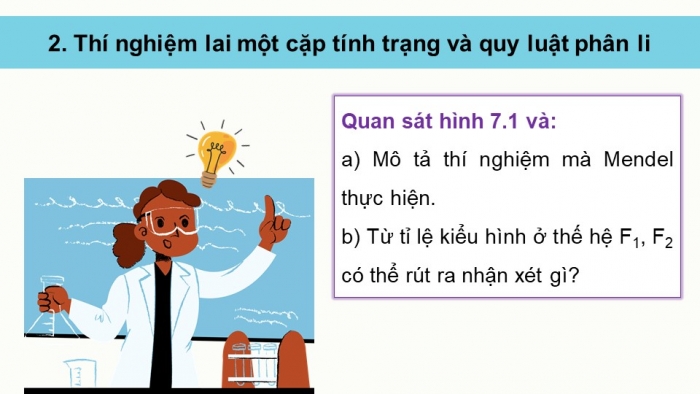 Giáo án điện tử Sinh học 12 cánh diều Bài 7: Di truyền học Mendel và mở rộng học thuyết Mendel