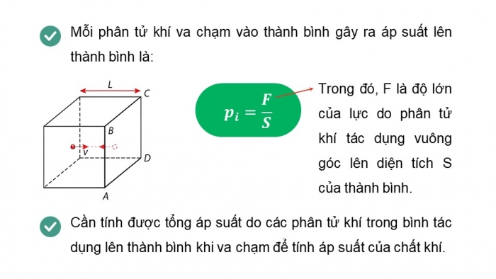 Giáo án điện tử Vật lí 12 cánh diều Bài 3: Áp suất và động năng phân tử chất khí