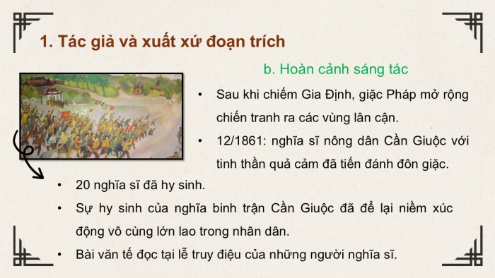 Giáo án PPT dạy thêm Ngữ văn 12 Cánh diều bài 4: Văn tế nghĩa sĩ Cần Giuộc (Nguyễn Đình Chiểu)