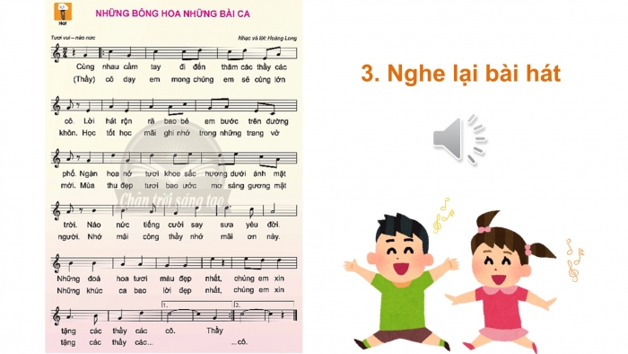 Giáo án điện tử Âm nhạc 5 chân trời Tiết 3: Ôn tập hát những bông hoa những bài ca. Lí thuyết âm nhạc trọng âm và phách