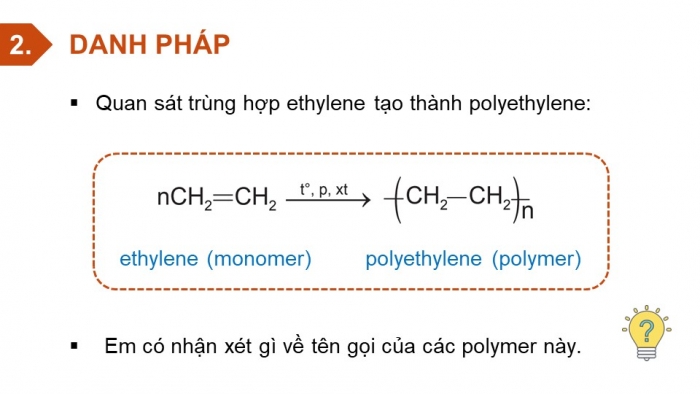 Giáo án điện tử Hóa học 12 cánh diều Bài 8: Đại cương về polymer