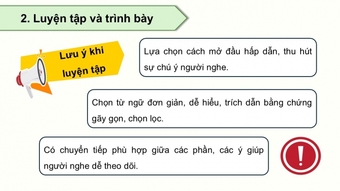 Giáo án điện tử chuyên đề Ngữ văn 12 chân trời CĐ 2 Phần 3: Yêu cầu và cách thức thuyết trình giới thiệu tác phẩm nghệ thuật được chuyển thể từ văn học