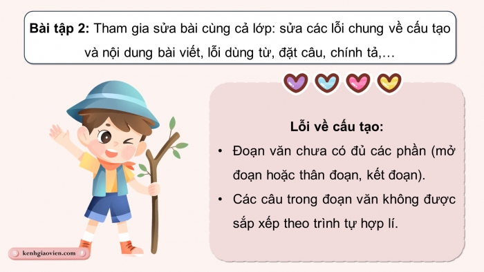 Giáo án điện tử Tiếng Việt 5 cánh diều Bài 9: Trả bài viết đoạn văn nêu ý kiến về một hiện tượng xã hội