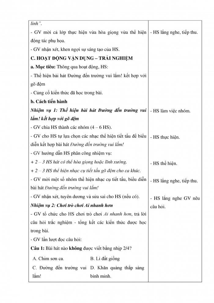 Giáo án và PPT Âm nhạc 5 kết nối Tiết 11: Ôn bài hát Bay vào tương lai, Nghe nhạc Đường đến trường vui lắm!